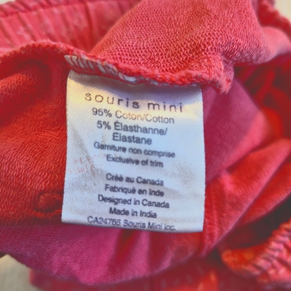 Souris Mini girls size 12 pink jogging pants, cute random prints allover, vguc - Picture 7 of 7